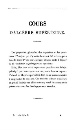 Cours D´algèbre subérieure.