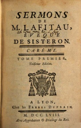 Sermons : Carême, 1
