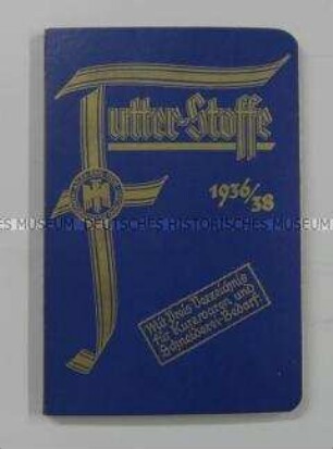 Stoffmusterbuch der Fritz Herrmann Tuchfabrik, mit Preisliste