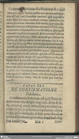 Caput XLI. De Confirmatione Fidelium