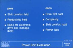 Power Shift Evaluation