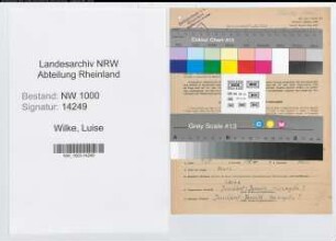 Entnazifizierung Luise Wilke, geb. 09.08.1918 (Postassistentin)