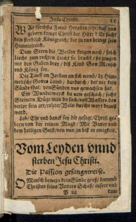 Vom Leyden unnd sterben Jesu Christi.