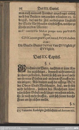 Das IIX. Capitel