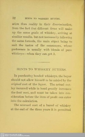 Hints to whiskey buyers