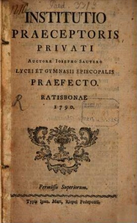 Institutio praeceptoris privati