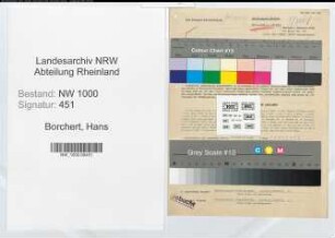 Entnazifizierung Hans Borchert, geb. 25.03.1914 (Angest.)