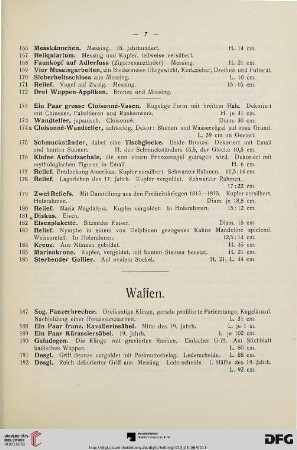 Waffen (Nr. 187-226)