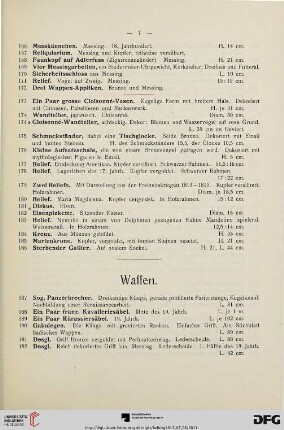Waffen (Nr. 187-226)