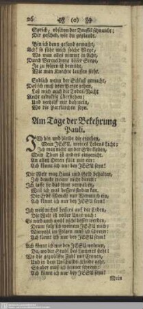 Am Tage der Bekehrung Pauli