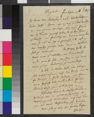 Brief von Voght, Kaspar von an Goethe, Johann Wolfgang von