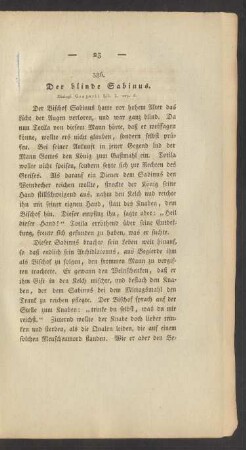 386. Der blinde Sabinus.