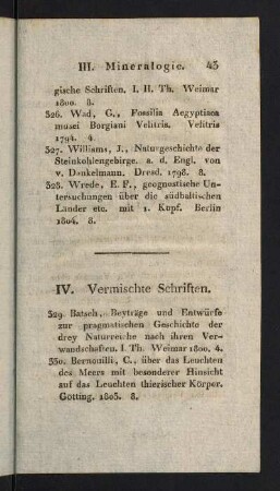 43-55, IV. Vermischte Schriften