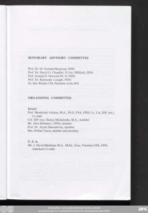 Honorary Advisory Committee