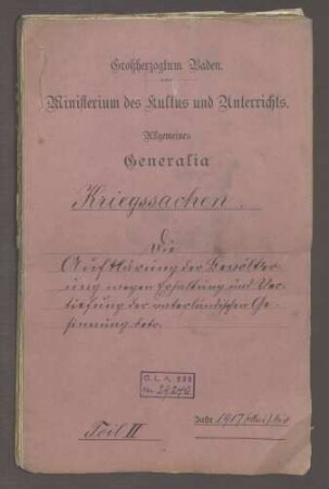 Aufklärung der Bevölkerung wegen der Erhaltung und Vertiefung der vaterländischen Gesinnung