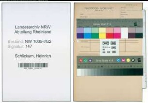 Entnazifizierung Heinrich Schlickum , geb. 01.10.1902 (Schlosser)