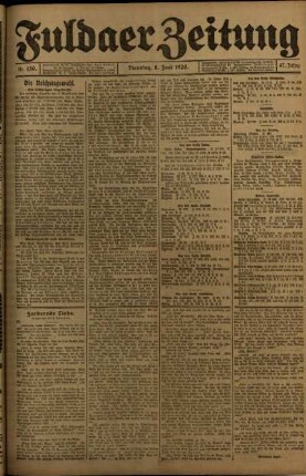 Ausgabe vom Dienstag, den 08. Juni 1920.