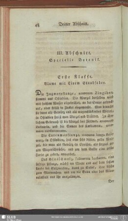 III. Abschnitt. Specielle Botanik