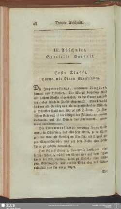 III. Abschnitt. Specielle Botanik