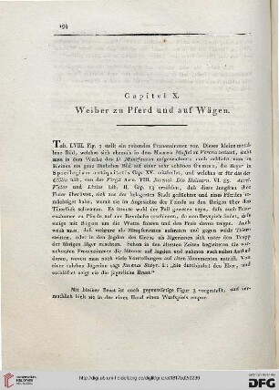 Capitel X: Weiber zu Pferd und auf Wägen