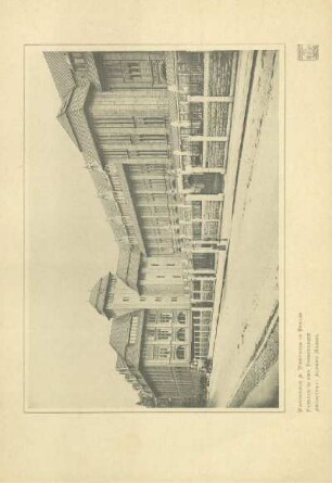 Warenhaus A. Wertheim in Berlin. Fassade in der Vossstrasse