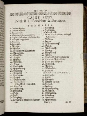Caput XXXIV. De S. R. I. Comitibus & Baronibus.
