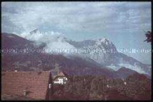 Blick auf die Zugspitze von Garmisch-Partenkirchen