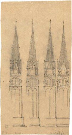 Schmidt, Heinrich von; München; St. Maximilian - Türme (Ansichten)