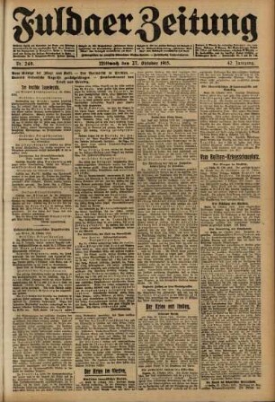 Ausgabe vom Mittwoch, den 27. Oktober 1915.