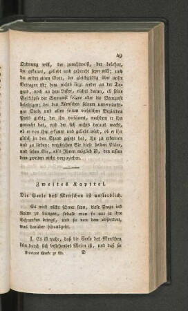 Zweites Kapitel. Die Seele des Menschen ist unsterblich.