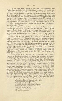 [Einweihung des Tabak-Museums]