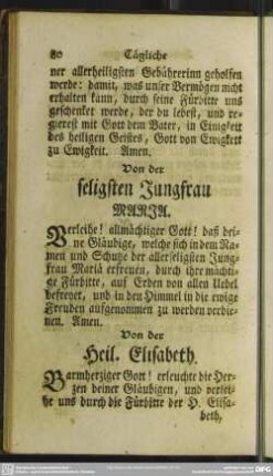 Von der seligsten Jungfrau Maria