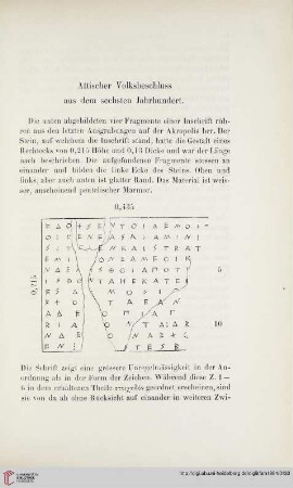 9: Attischer Volksbeschluss aus dem sechsten Jahrhundert