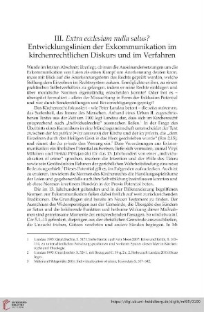 III. Extra ecclesiam nulla salus? Entwicklungslinien der Exkommunikation im kirchenrechtlichen Diskurs und im Verfahren