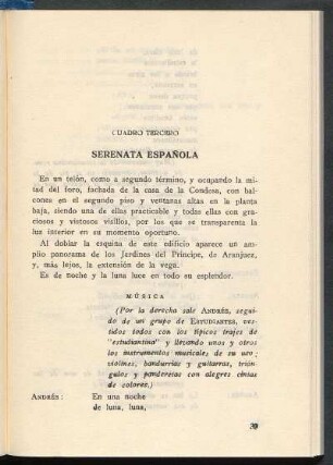Cuadro tercero - Serenata española