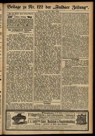 Zweite Ausgabe vom Sonntag, den 29. Mai 1892.