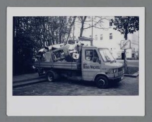 Kleintransporter mit Müll, Leipzig