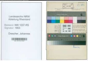 Entnazifizierung Johannes Drescher , geb. 00.00.0000 (Rektor)