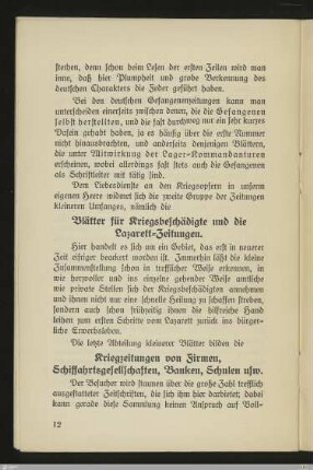 Kriegszeitungen von Firmen, Schiffahrtsgesellschaften, Banken, Schulen usw.