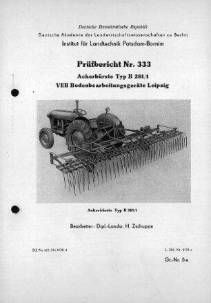 Ackerbürste B 281/1