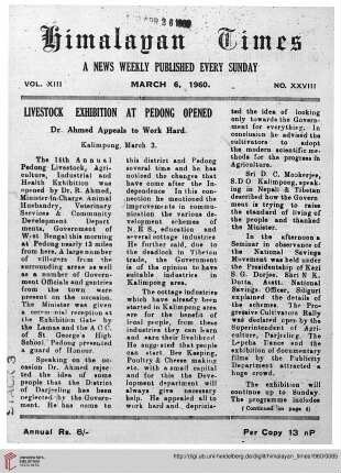 No. XXVIII (06 March 1960)