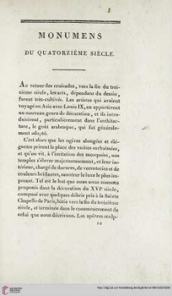 Monumens du quatorzième siècle