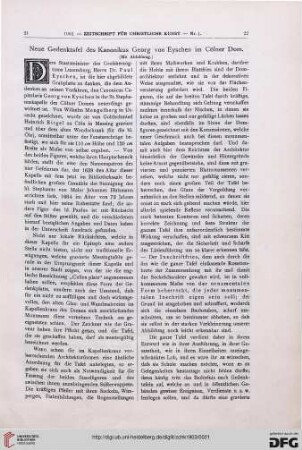 Neue Gedenktafel des Kanonikus Georg von Eyschen im Cölner Dom