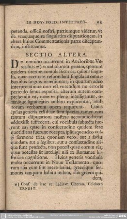 Sectio Altera