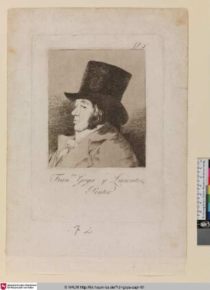 Francisco Goya y Lucientes, Pintor [Francisco Goya y Lucientes, Maler]