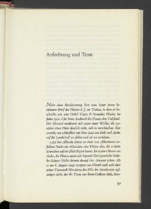 Anfechtung und Trost