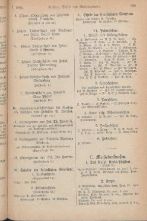 C. Medicinalwesen.