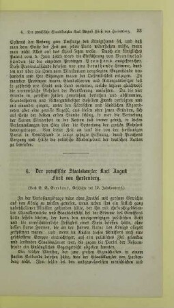 4. Der preußische Staatskanzler Karl August Fürst von Hardenberg