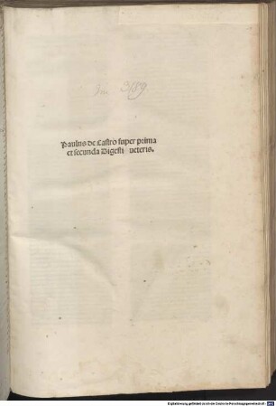 Lectura super Digesto veteri : P. 1-2
