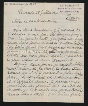 Brief an Lilli Lehmann : 28.07.1899